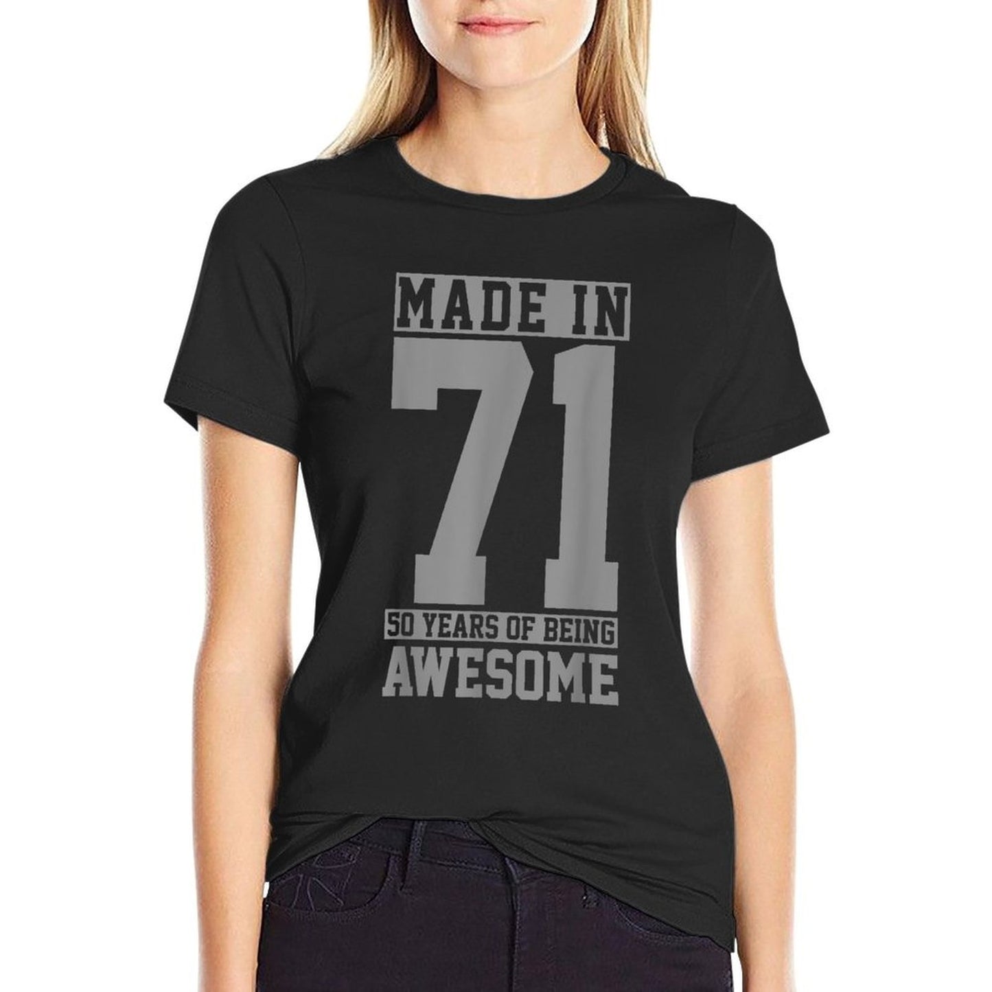 1971 50 Years Of Being Awesome Funny 50th Birthday Gift Moisture-wicking T-Shirt