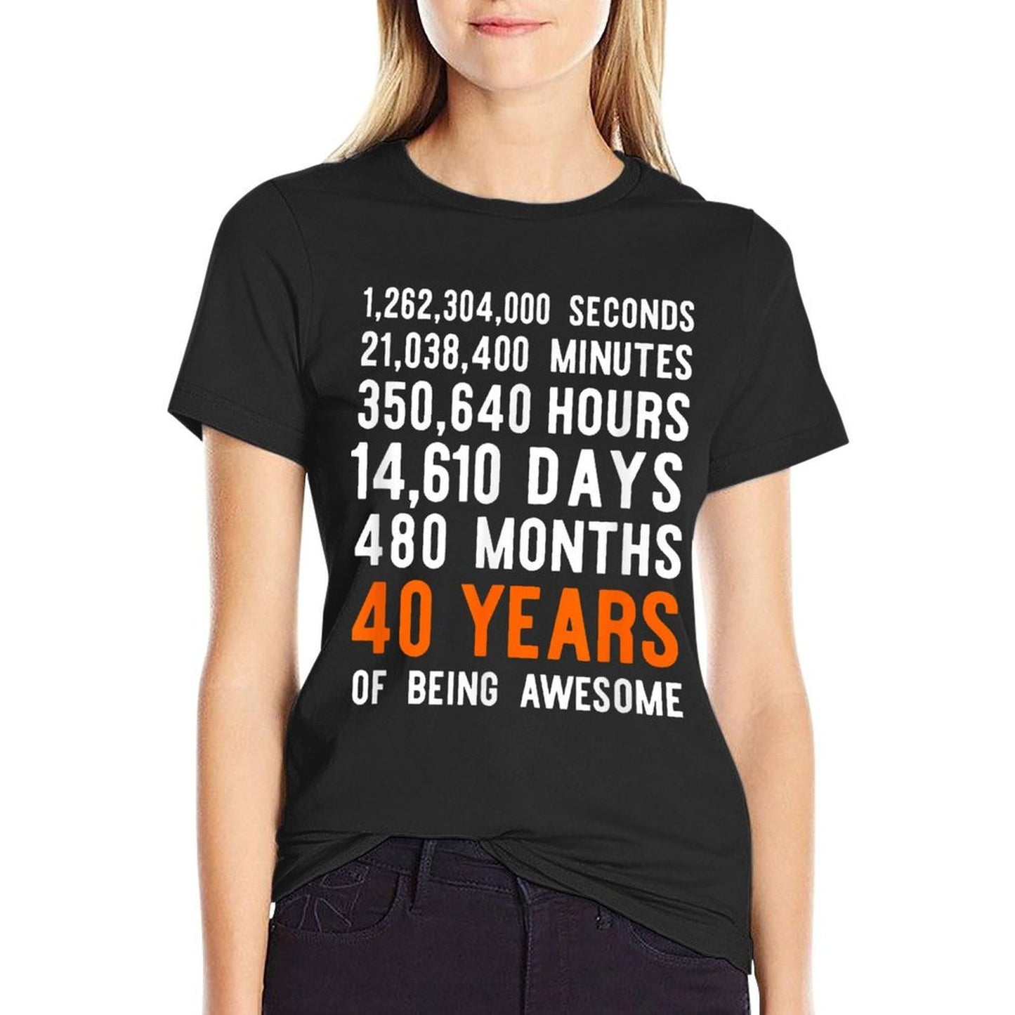 40 Years of Being Awesome 40th Birthday Comfortable T-Shirt