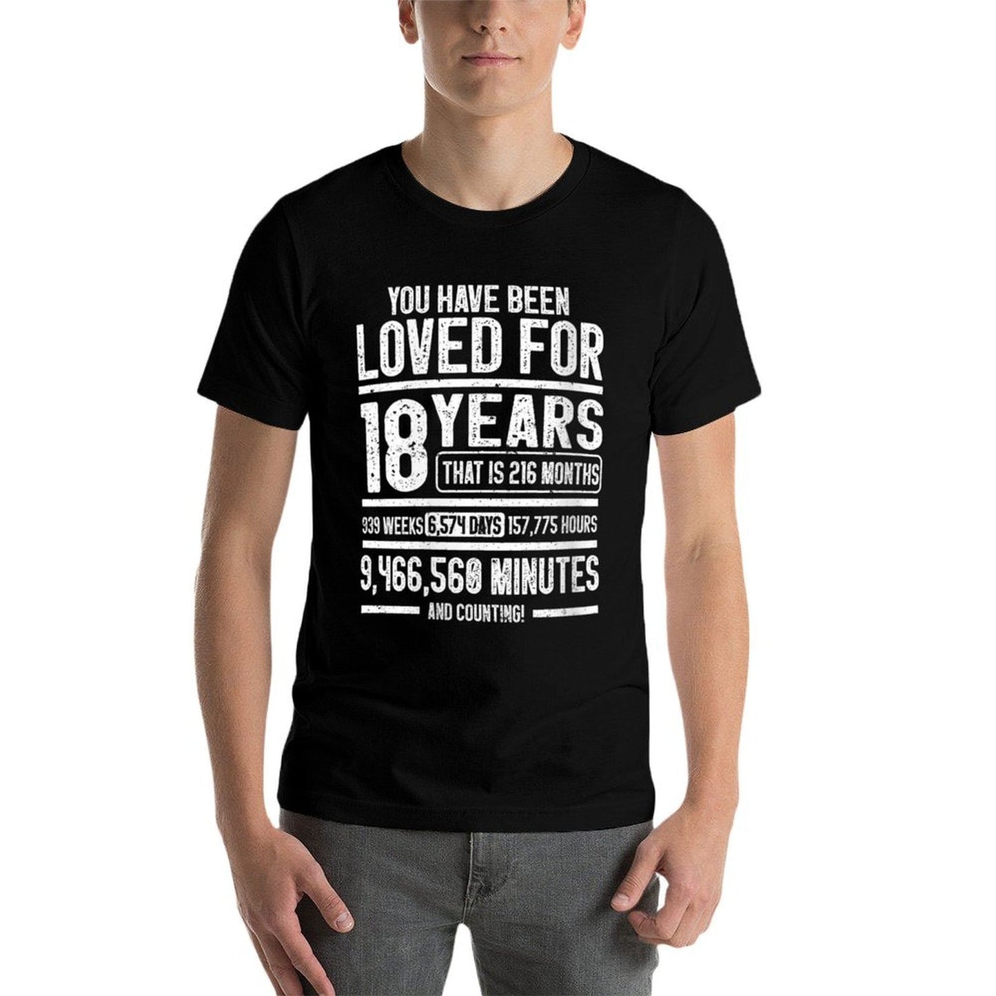 Womens You Have Been Loved for 18 Birthday Happy 18th Birthday High-quality Stitching T-Shirt