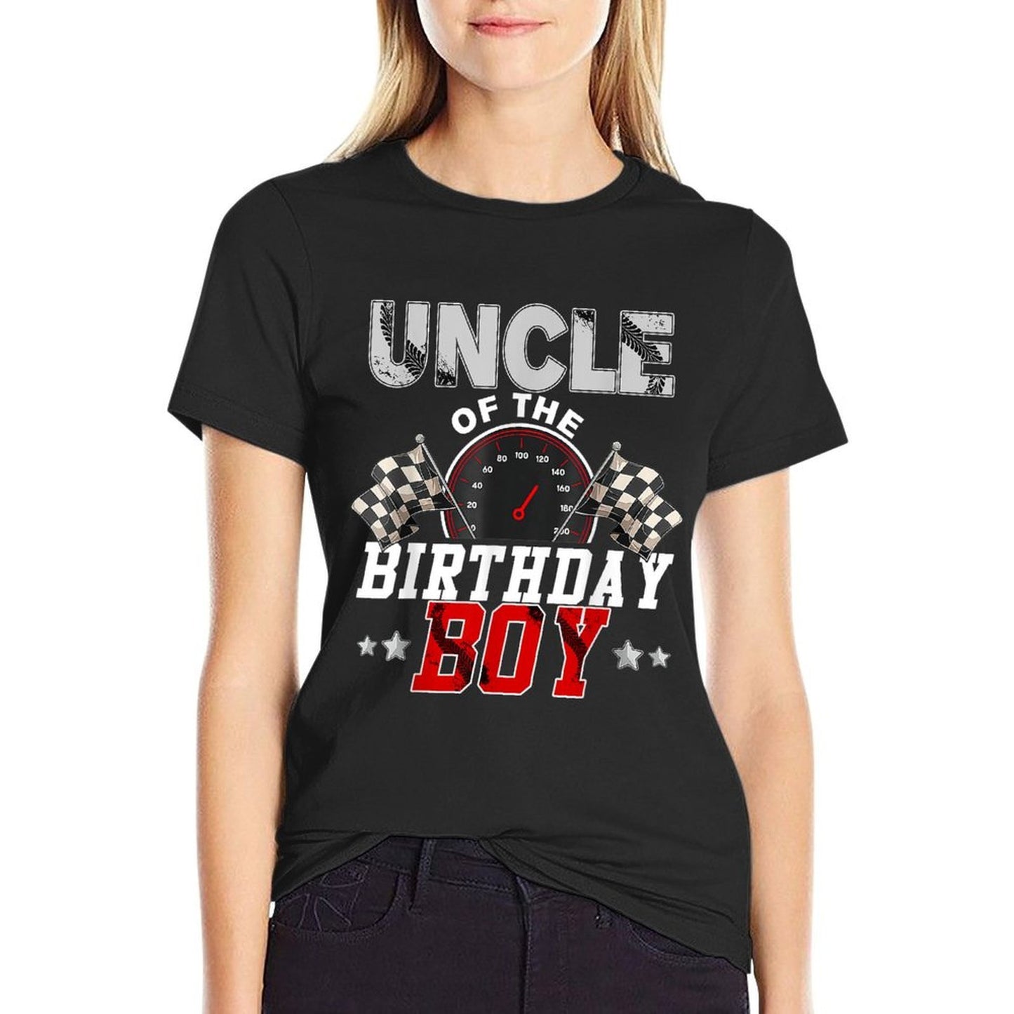 Uncle Of The Birthday Boy Race Car Racing Car Driver Vintage-inspired T-Shirt