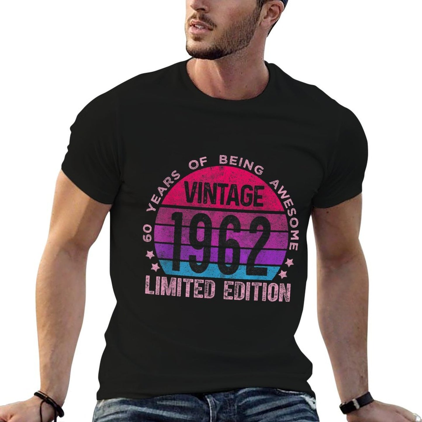 60 Year Old Gifts Vintage 1962 Limited Edition 60th Birthday Relaxed-fit T-Shirt