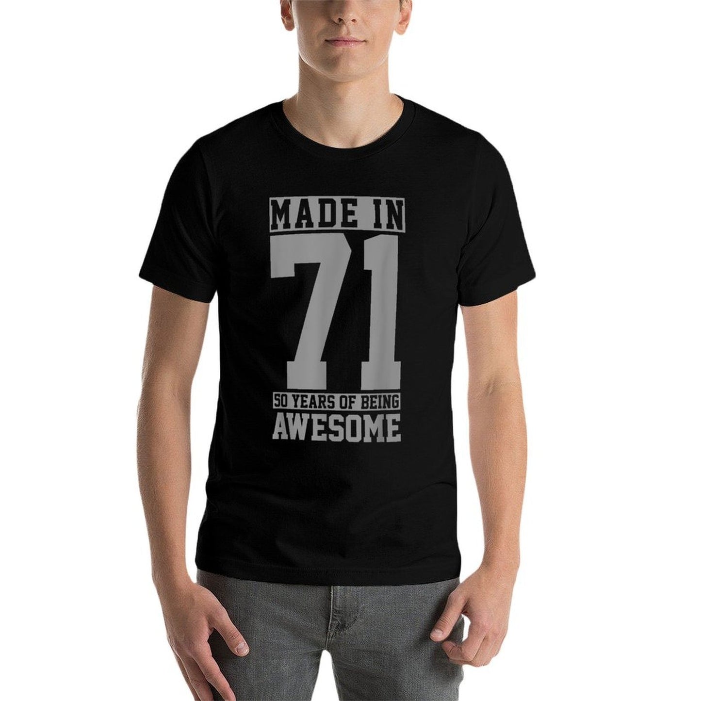 1971 50 Years Of Being Awesome Funny 50th Birthday Gift Moisture-wicking T-Shirt
