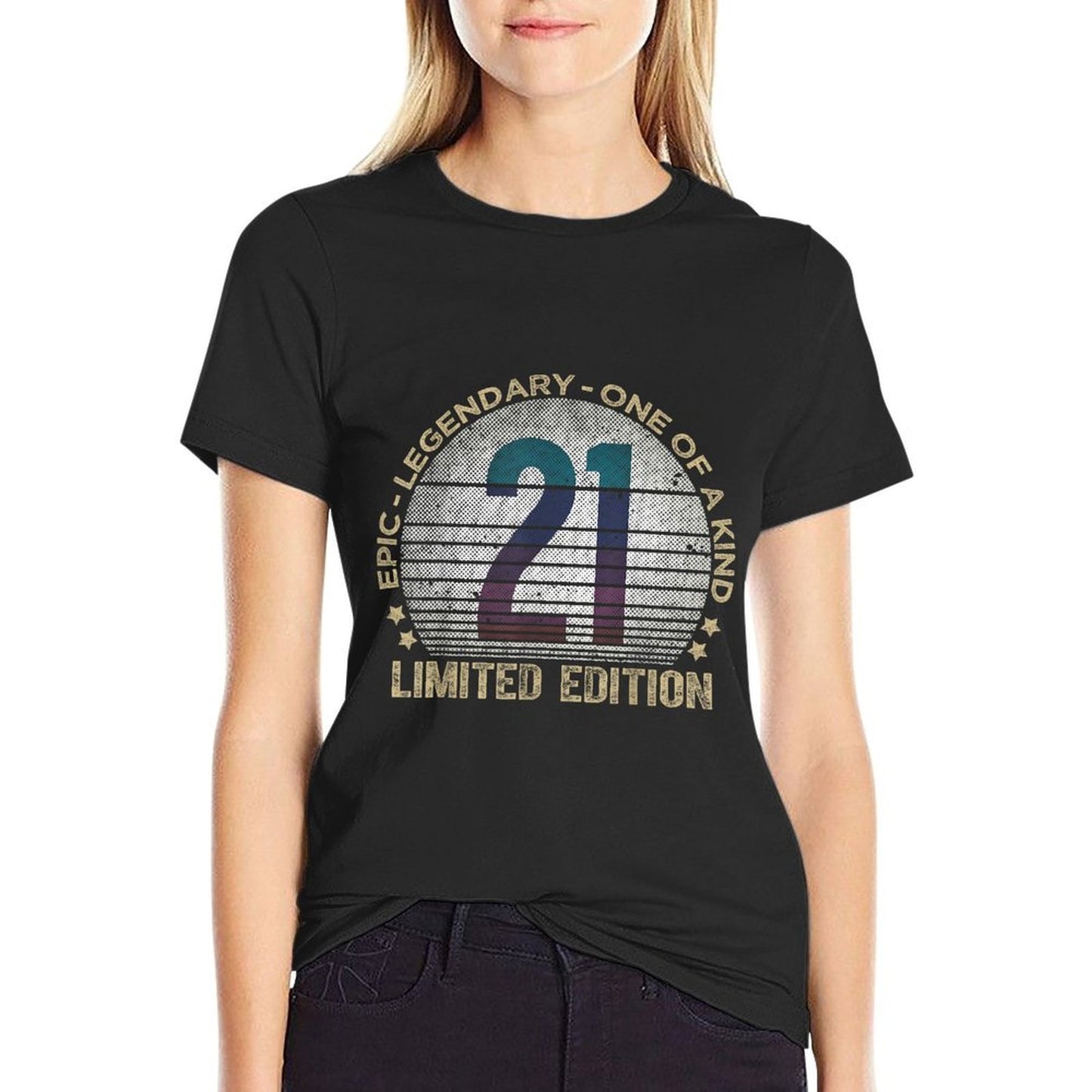21 Year Old Gifts Limited Edition Vintage 21st Birthday Slim-fit Cut T-Shirt