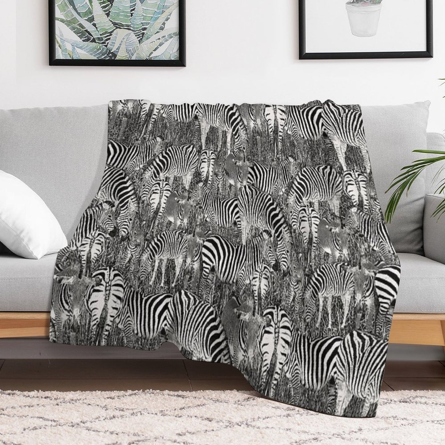 Zebra Herd Comfort Throw Blanket