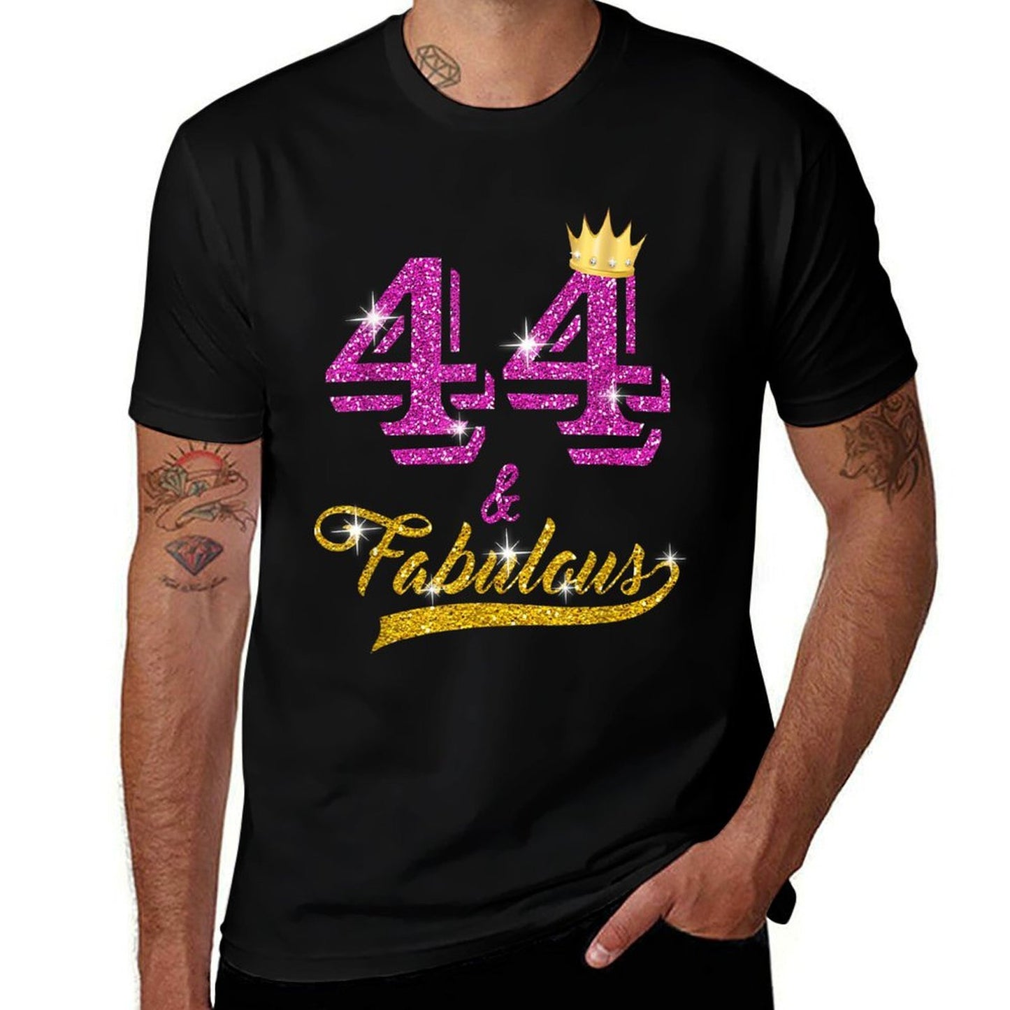 44 And Fabulous 44 Yrs Old B-day 44th Birthday Gift Durable T-Shirt