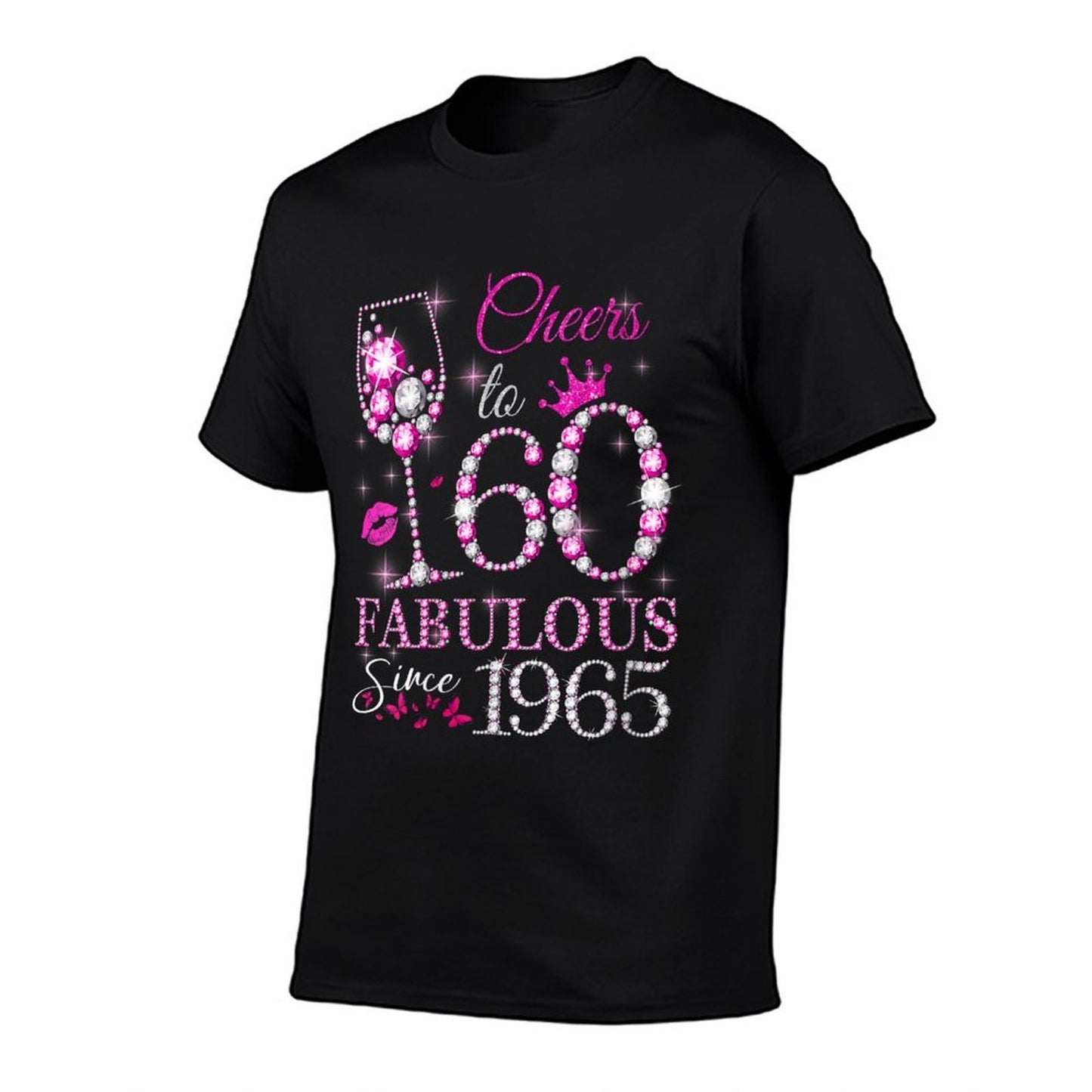 Womens Womens Cheers to 60 Years Old EST 1965 60th Birthday Queen Classic T-Shirt