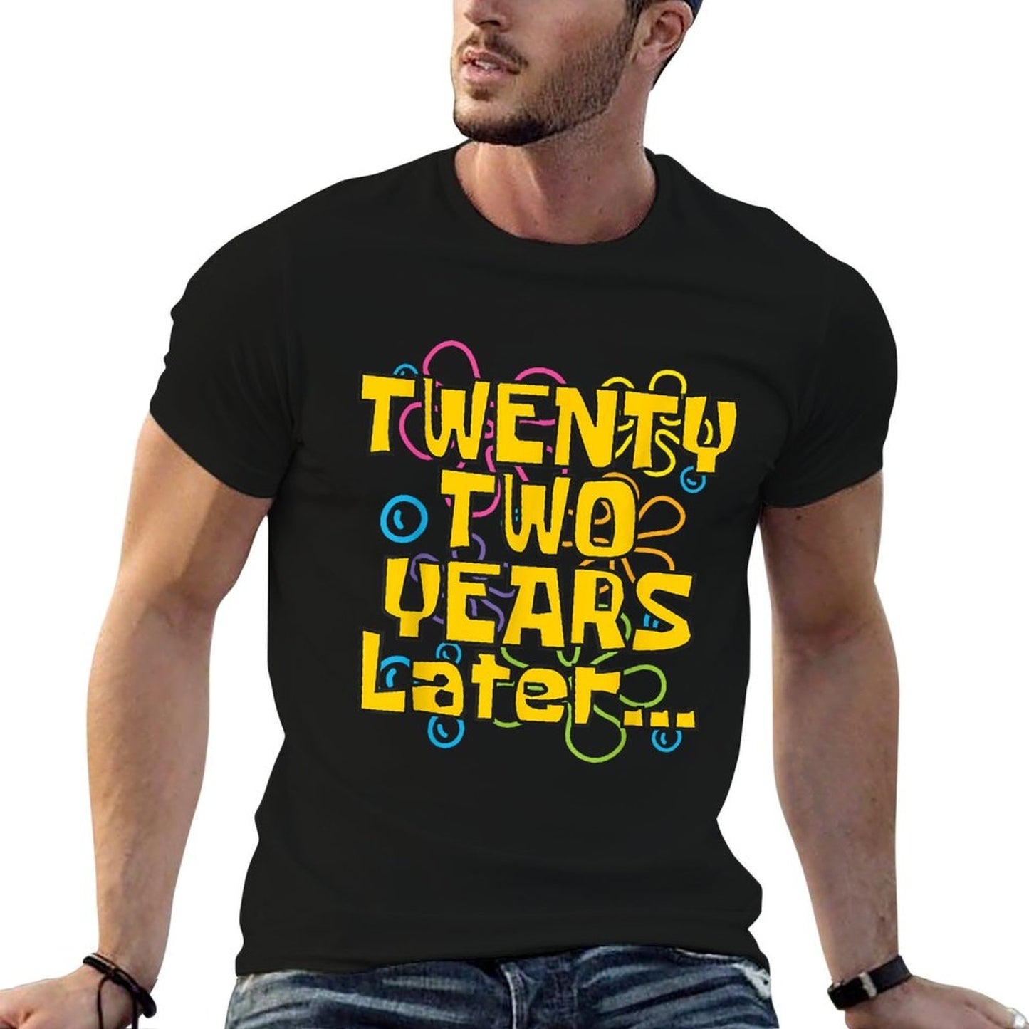 22 Years Old 22nd Birthday Funny Quote Birthday Party Meme Oversized Silhouette T-Shirt