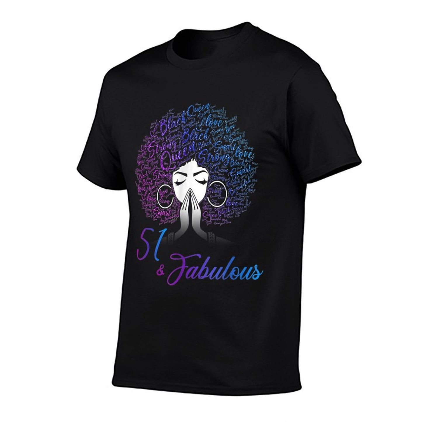 50 Fabulous Afro Hair Black Women 50th Birthday Polyester Blend T-Shirt