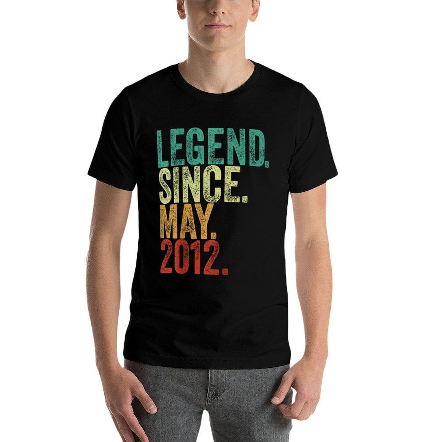 13 Years Old Legend Since May 2012 13th Birthday Summer-ready Fabric T-Shirt