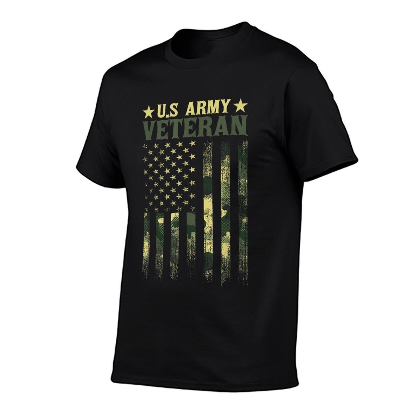 US Army Veteran Patriotic Military Camouflage American Eco-friendly Material T-Shirt