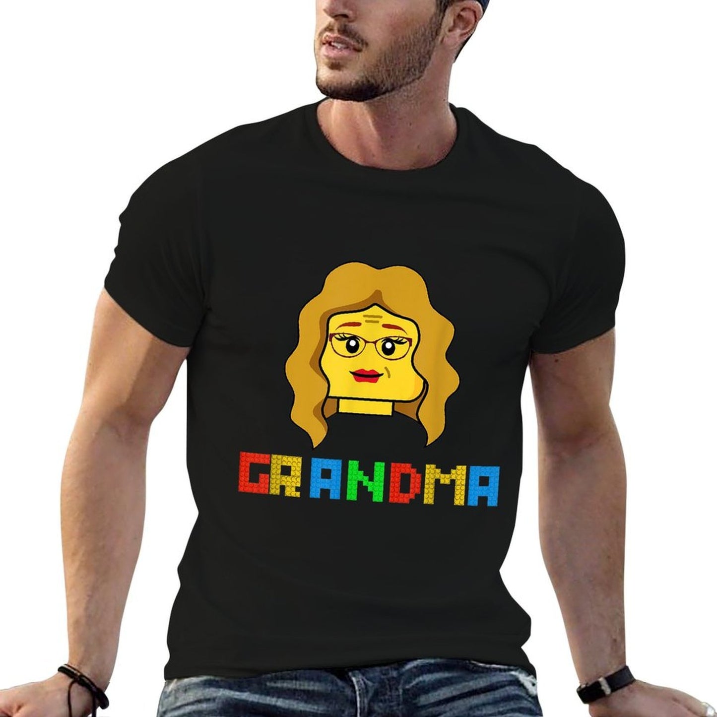 Unique Family Grandma Master Builder Building Bricks Blocks Odor-resistant T-Shirt