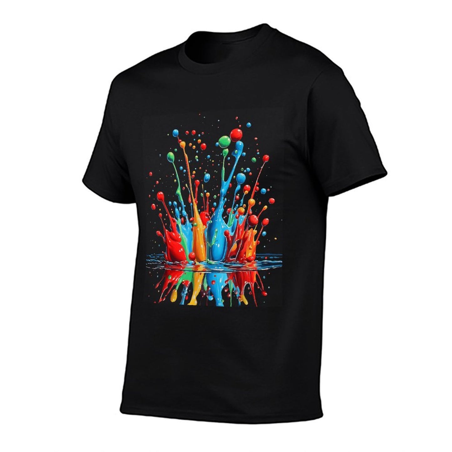 Vibrant Colorful Splash Abstract Art for Art Lovers Slim-fit Cut T-Shirt