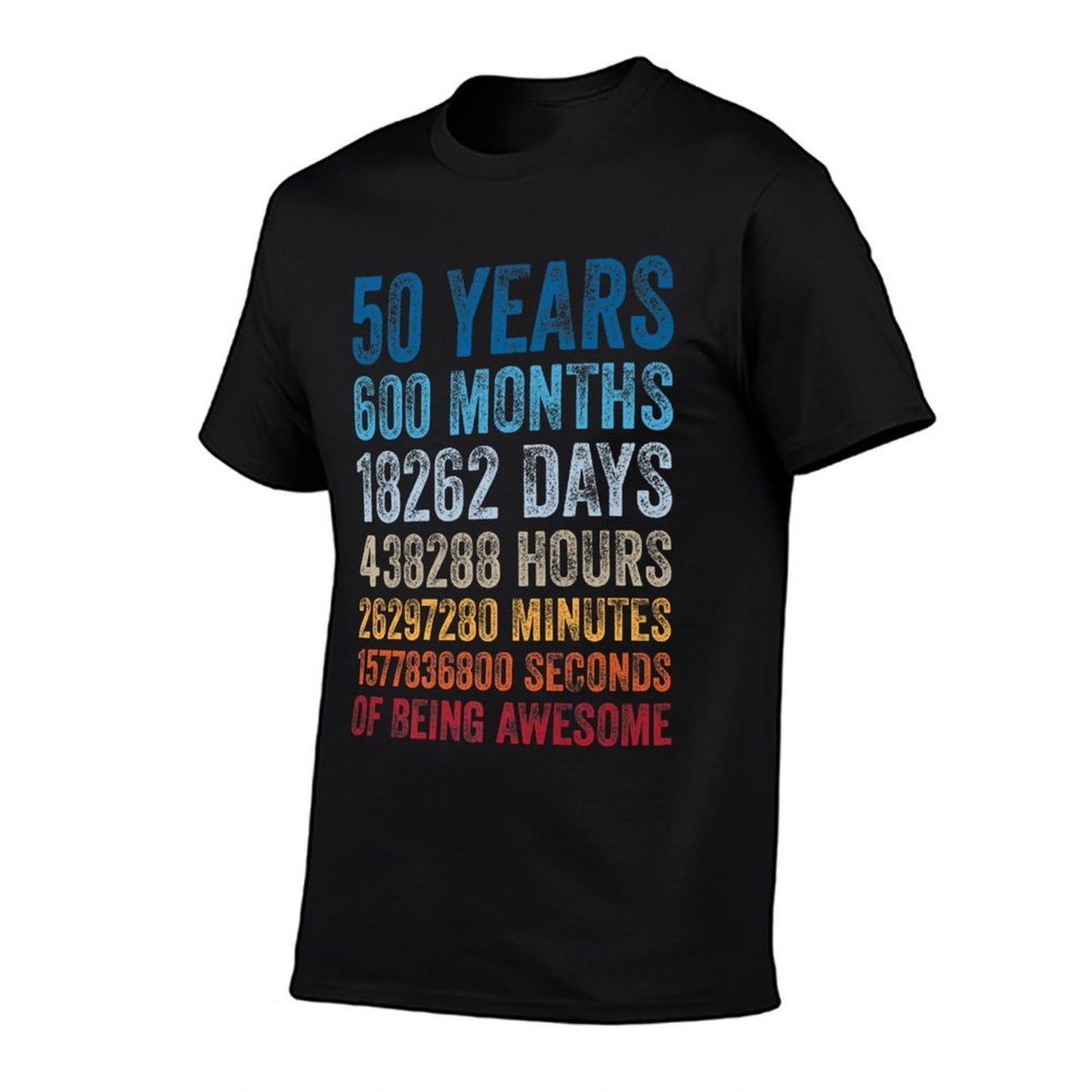 50 Years of Being Awesome Days Hours Minutes 50th Birthday Premium Moisture-wicking T-Shirt