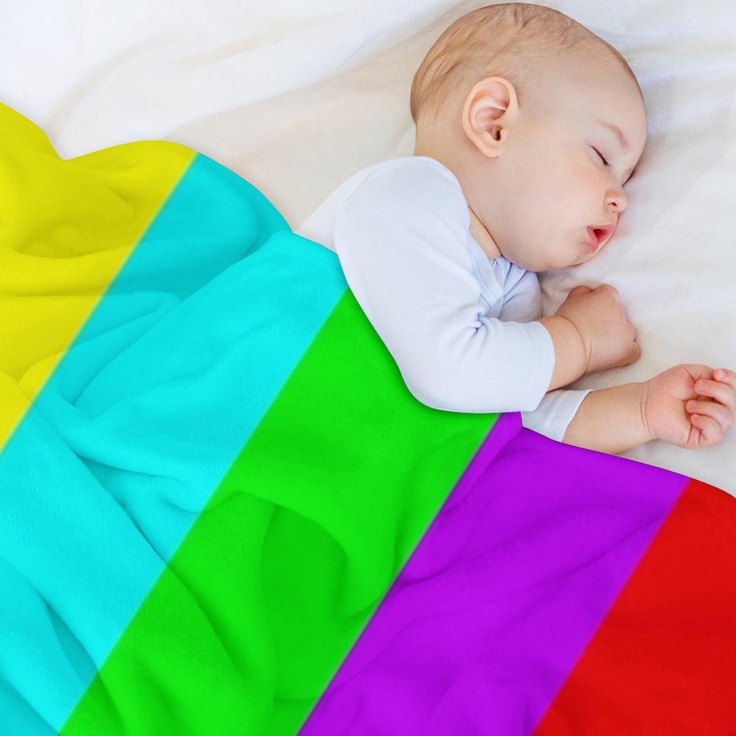 TV Color Bars White Background Velvety-soft Throw Blanket