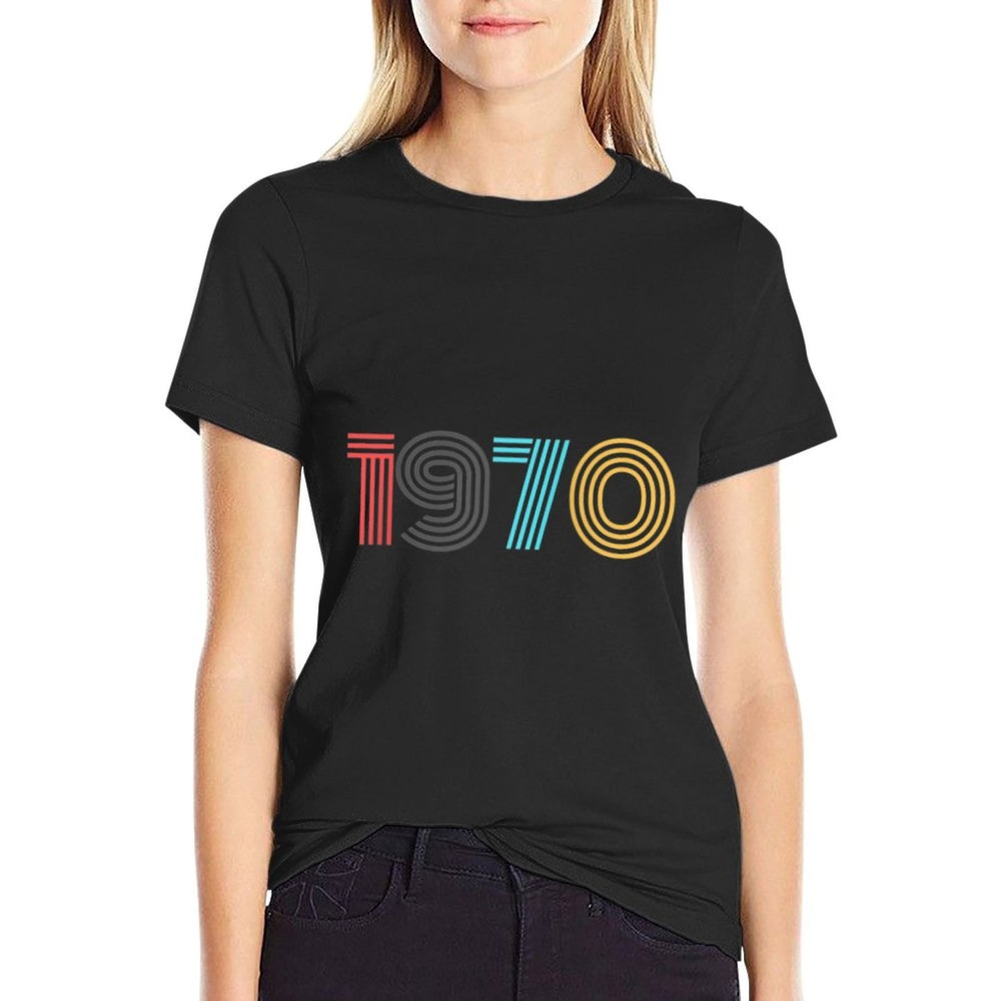50th Birthday Retro 1970 for Her And Him Funny Saying Raglan Baseball Polyester Blend T-Shirt