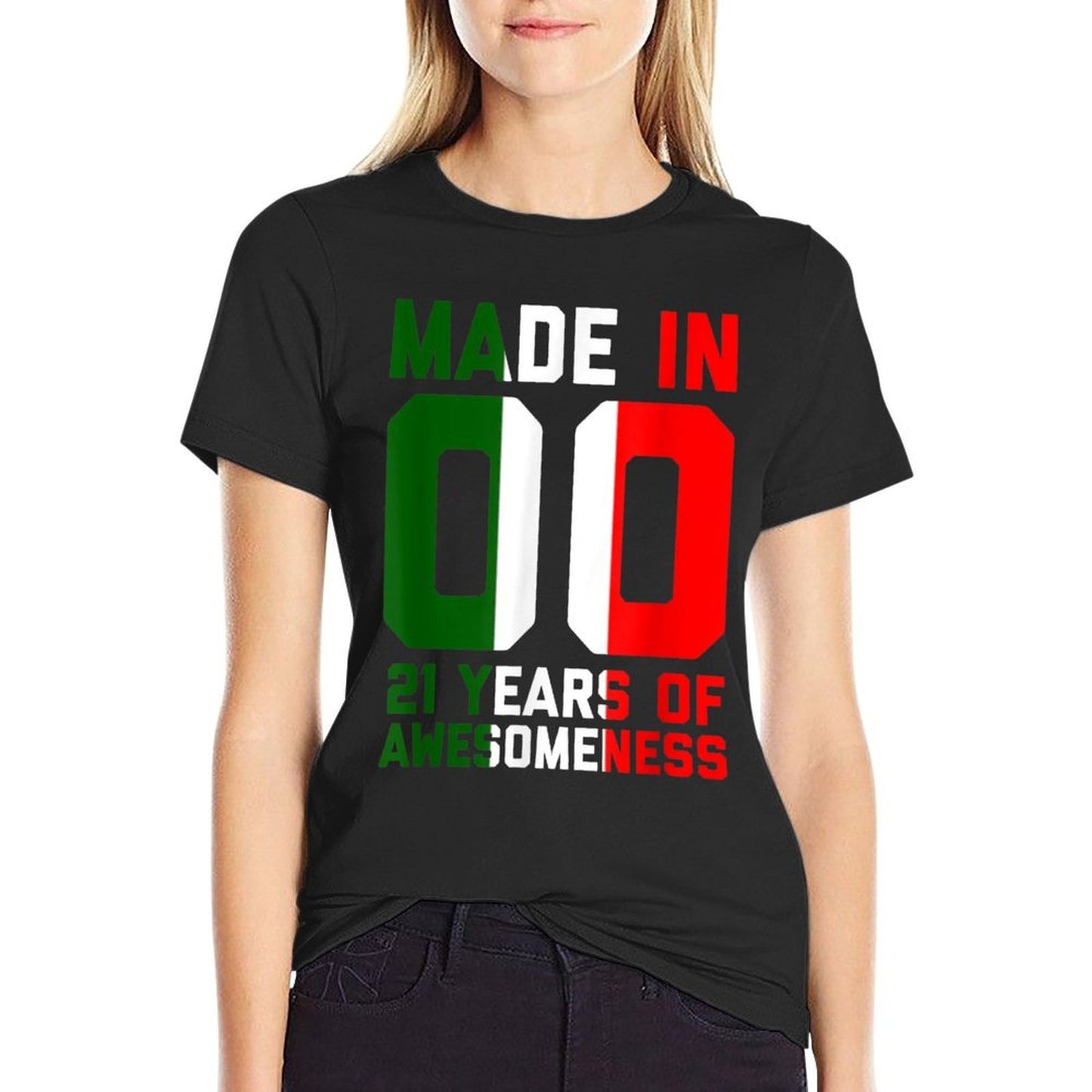 21st Birthday Italy Gifts Men Women 21 Year Old 2000 Lightweight T-Shirt