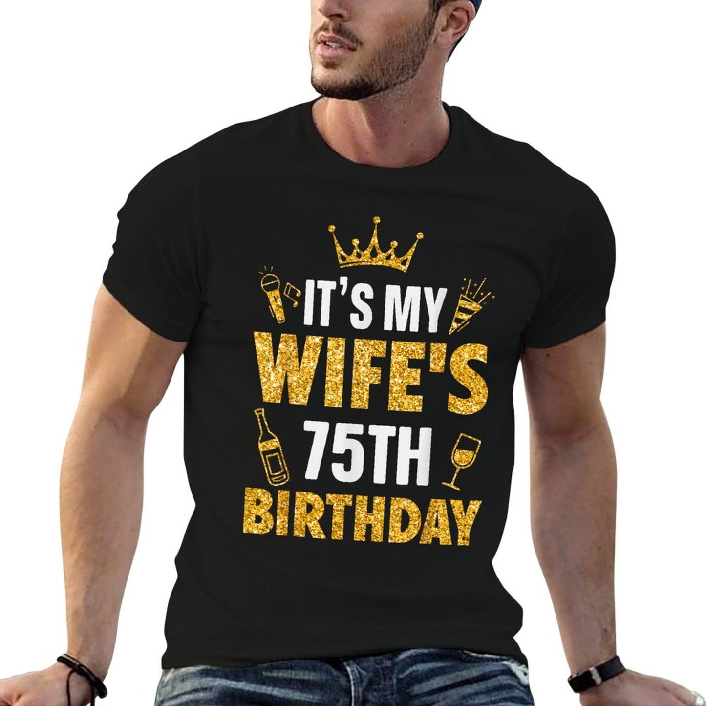 Wife It's My Wife's 75th Birthday 1950 75 Years Old Vintage-inspired T-Shirt