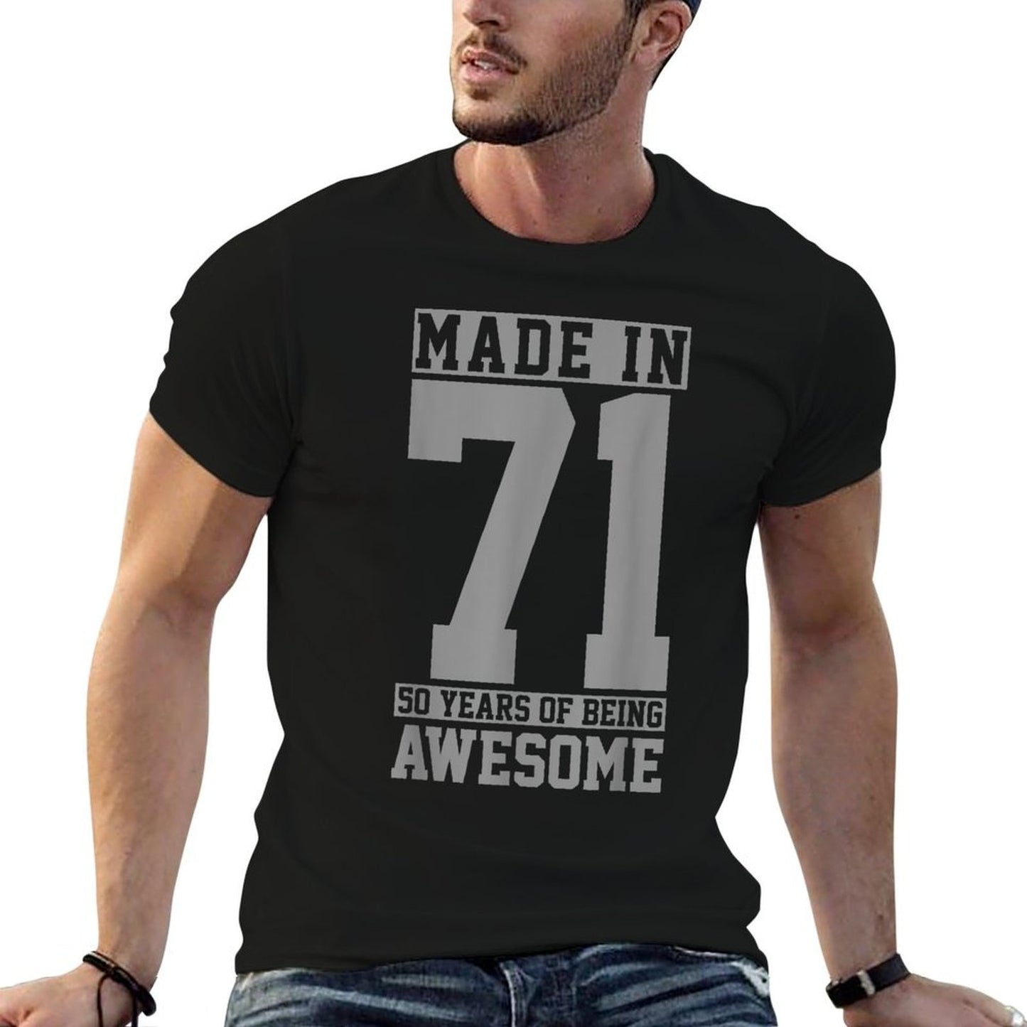1971 50 Years Of Being Awesome Funny 50th Birthday Gift Moisture-wicking T-Shirt