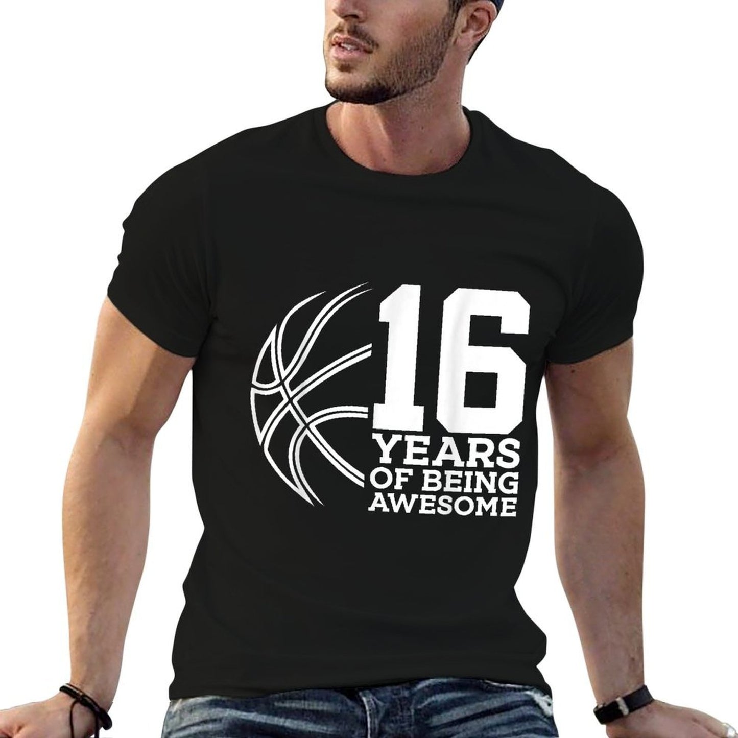 16 YEARS OF BEING AWESOME BASKETBALL 16TH BIRTHDAY Moisture-wicking T-Shirt