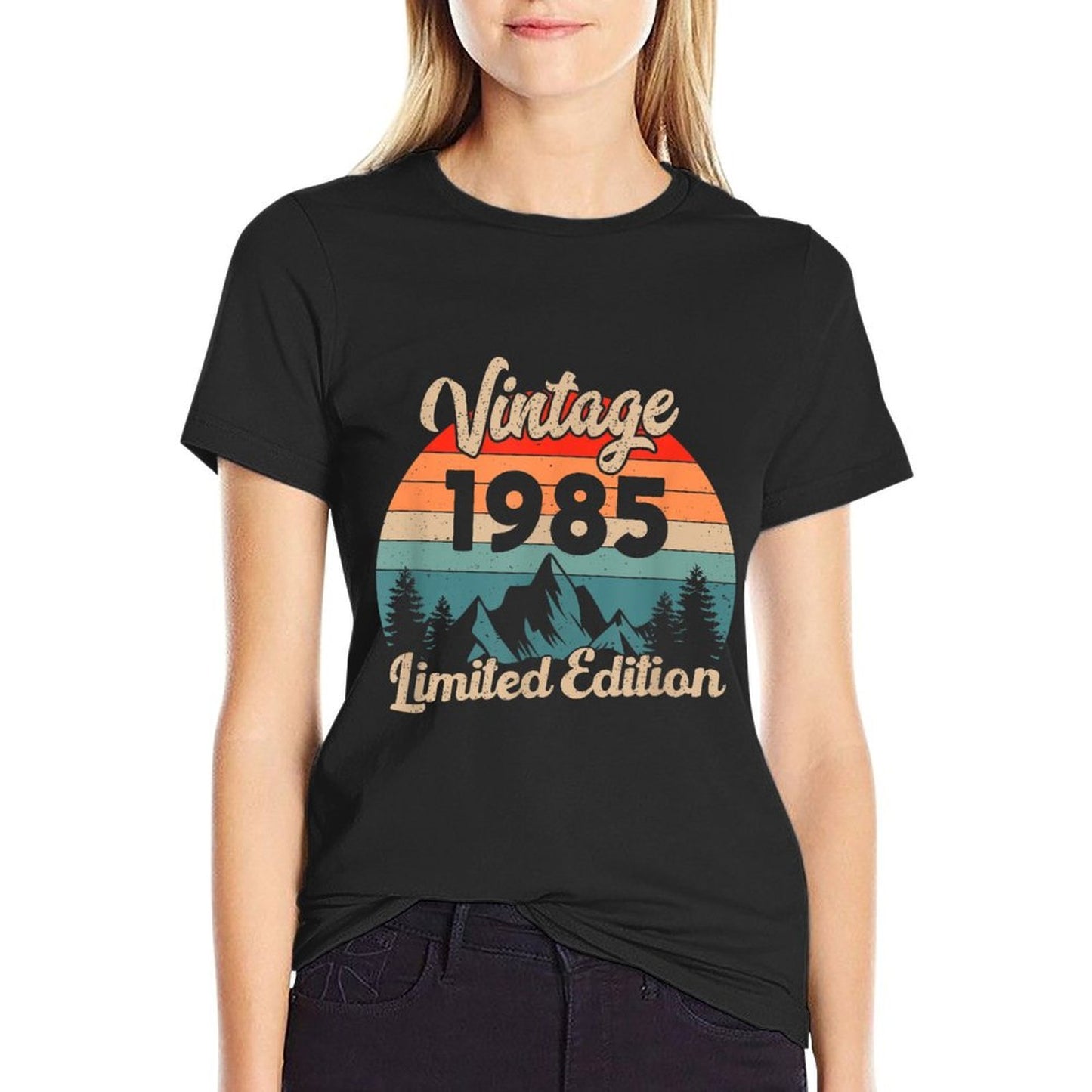 Vintage Born in 1985 Limited Edition Men And Women Birthday Polyester Blend T-Shirt