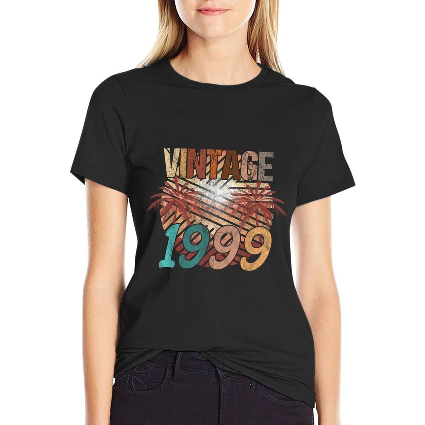 Vintage 1999 Beach Summer Vibes Tropical 21st Birthday Party Wrinkle-resistant T-Shirt