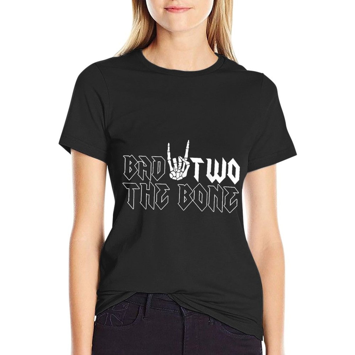 2nd Birthday Boy Bad Two The Bone 2 Years Old Party Graphic-printed T-Shirt