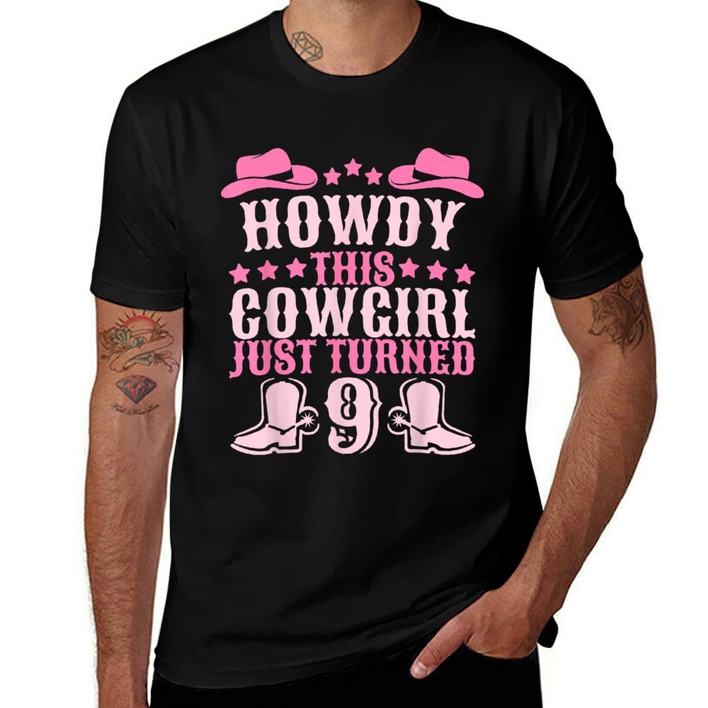 9yr Birthday Cowgirl Western 9 Year Old Girl 9th Birthday Quick-drying T-Shirt