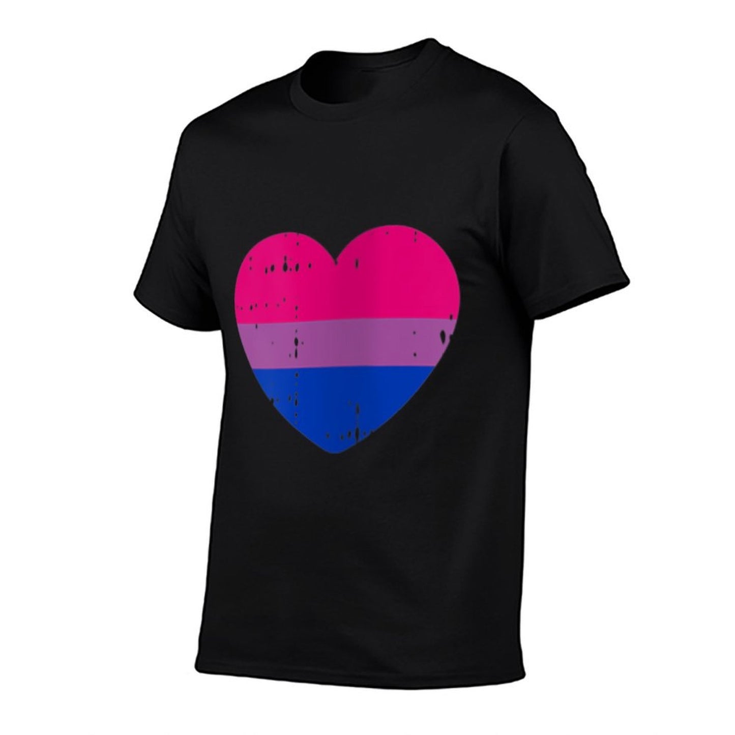 Womens Bisexual Heart Pocket LGBT-Q Gay Pride Love Men Women Wrinkle-resistant T-Shirt