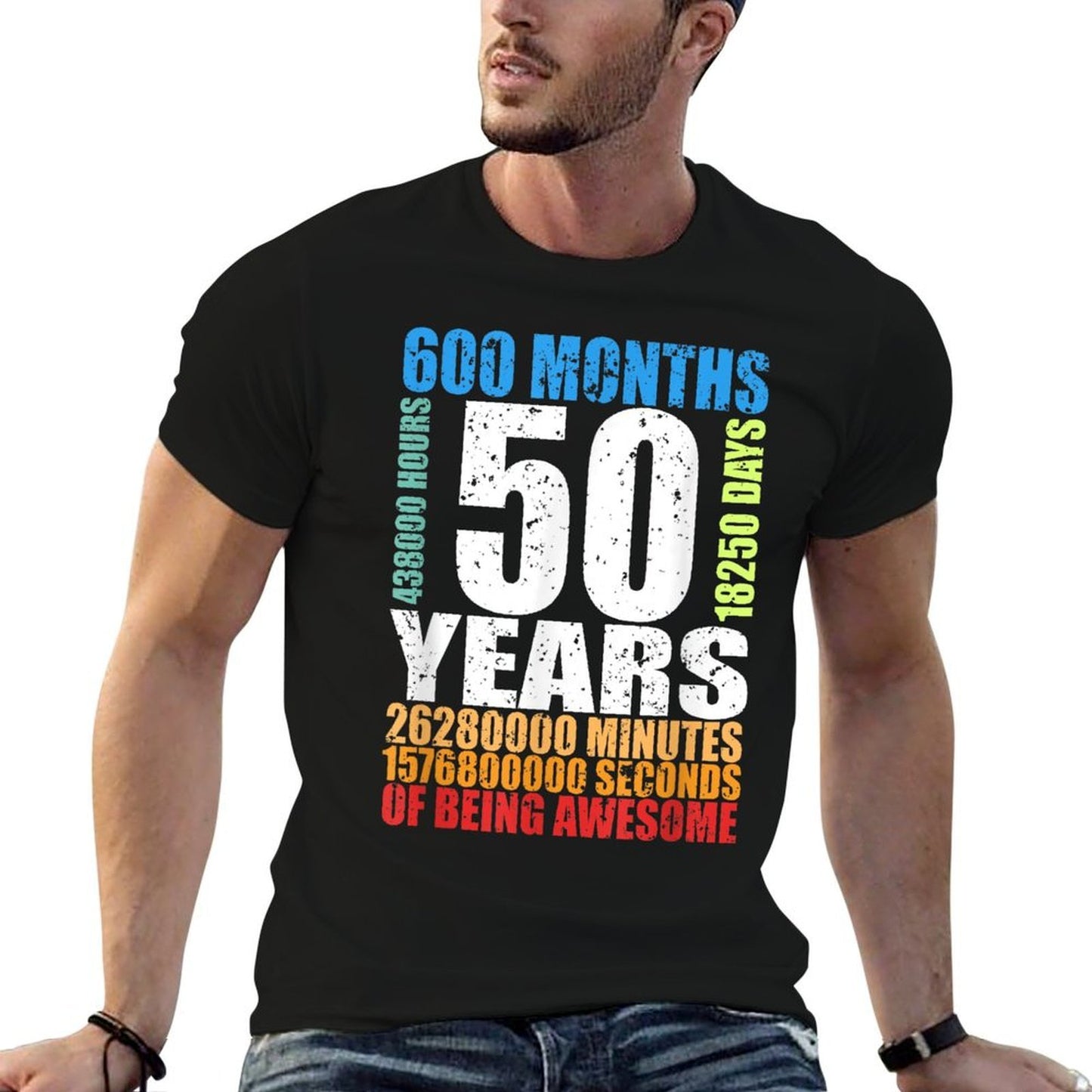 50 Years Of Being Awesome 50th Birthday 50 Years Old Bday Quick-drying T-Shirt