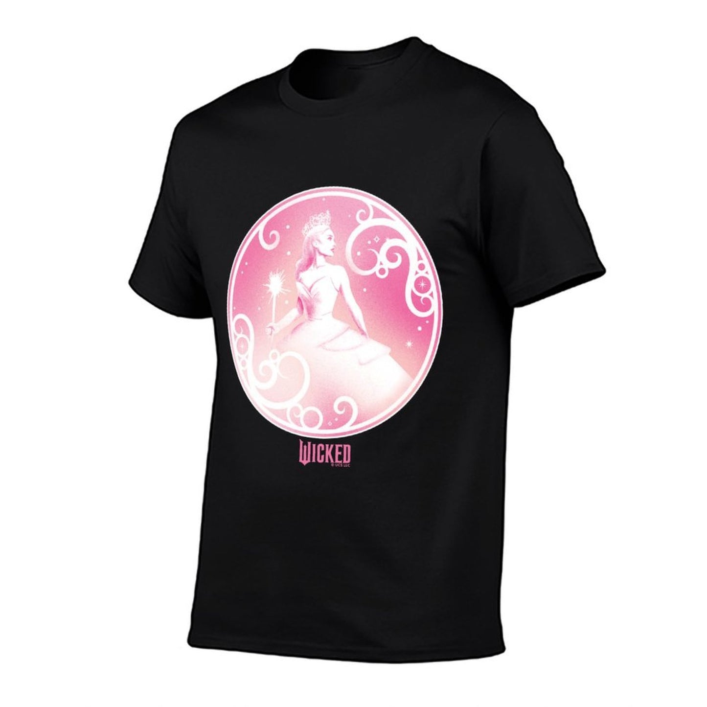 Wicked Glinda Tonal Long Sleeve Ribbed Collar T-Shirt