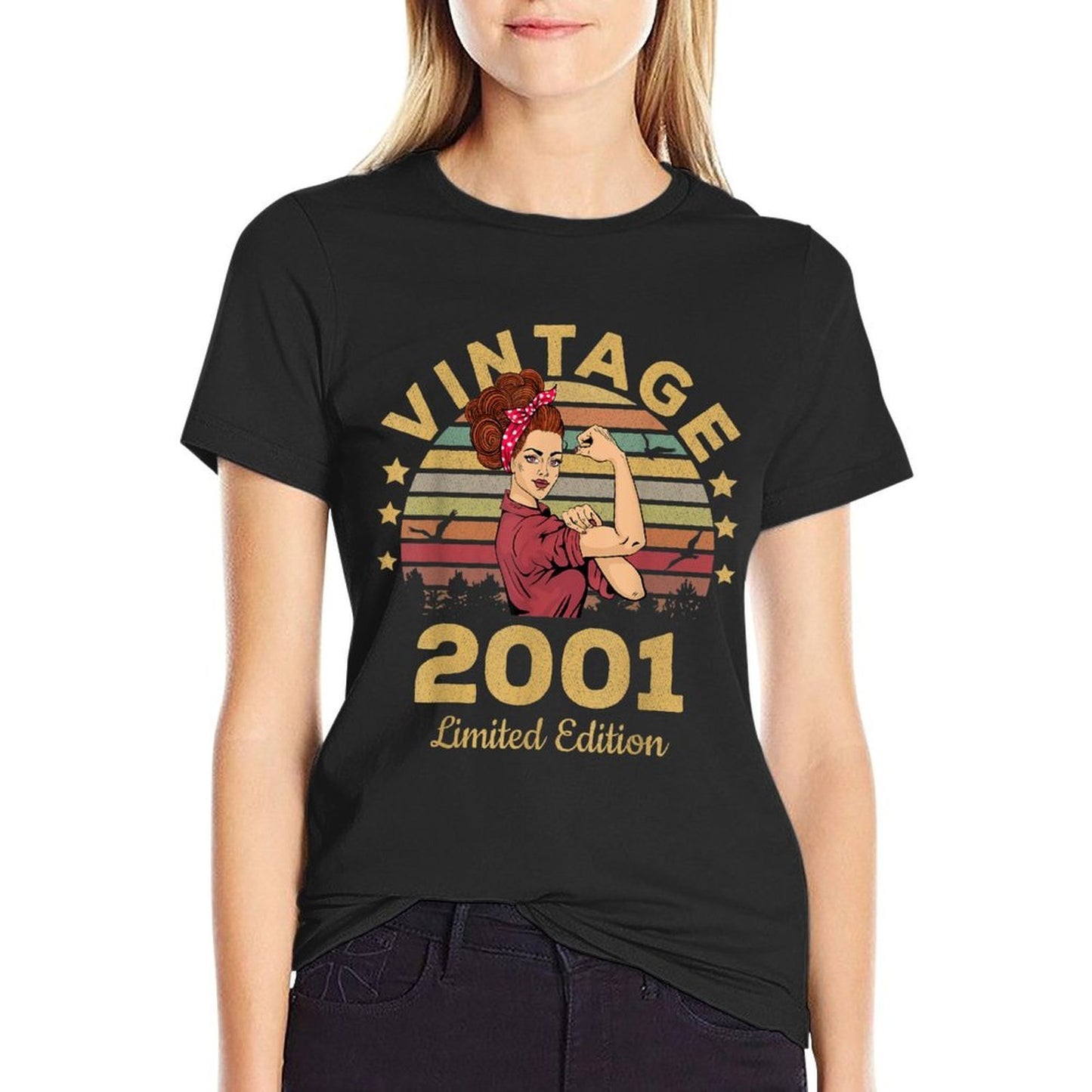 21 Year Old Gifts Vintage 2001 Limited Edition 21st Birthday Cotton T-Shirt