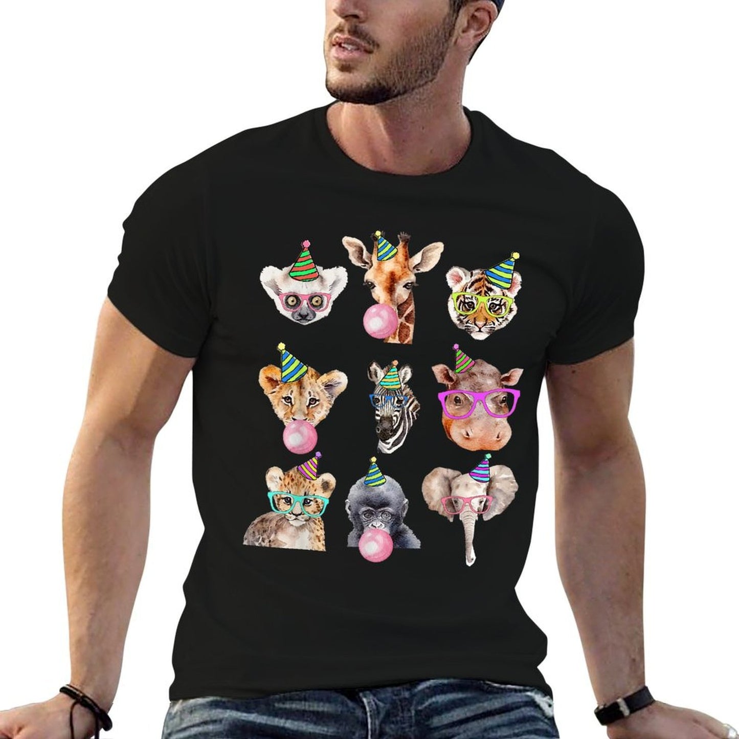 Zoo Animals Wildlife Birthday Party Zoo Day Animals Tagless Design T-Shirt