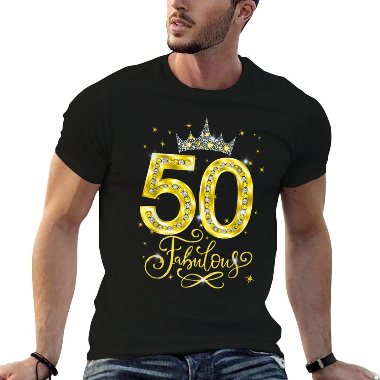 50 Year Old Gifts 50th Birthday Queen Diamond Heels Crown Moisture-wicking T-Shirt