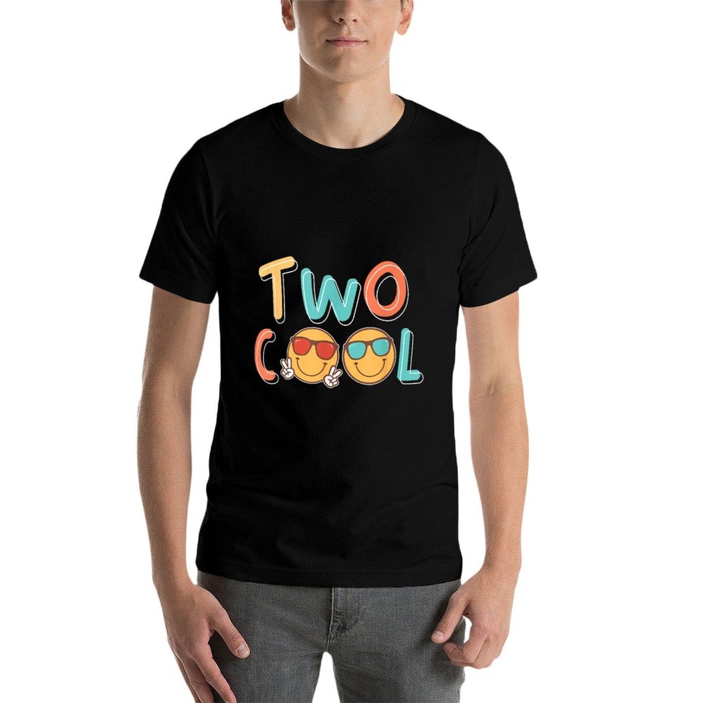 Two Cool Retro Smile Face 2 Year Old Boys Girls 2nd Birthday Eco-friendly Material T-Shirt