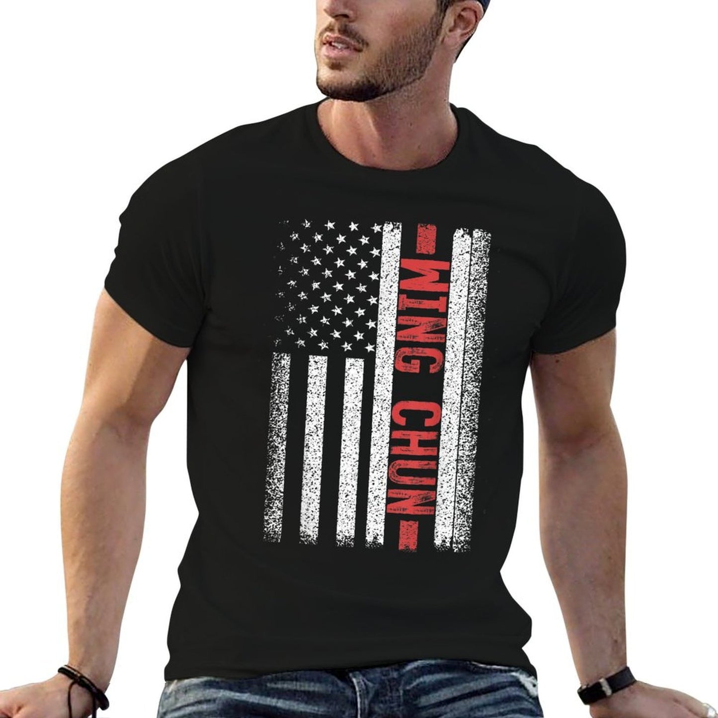 Wing Chun American 4th of July Vintage-inspired T-Shirt