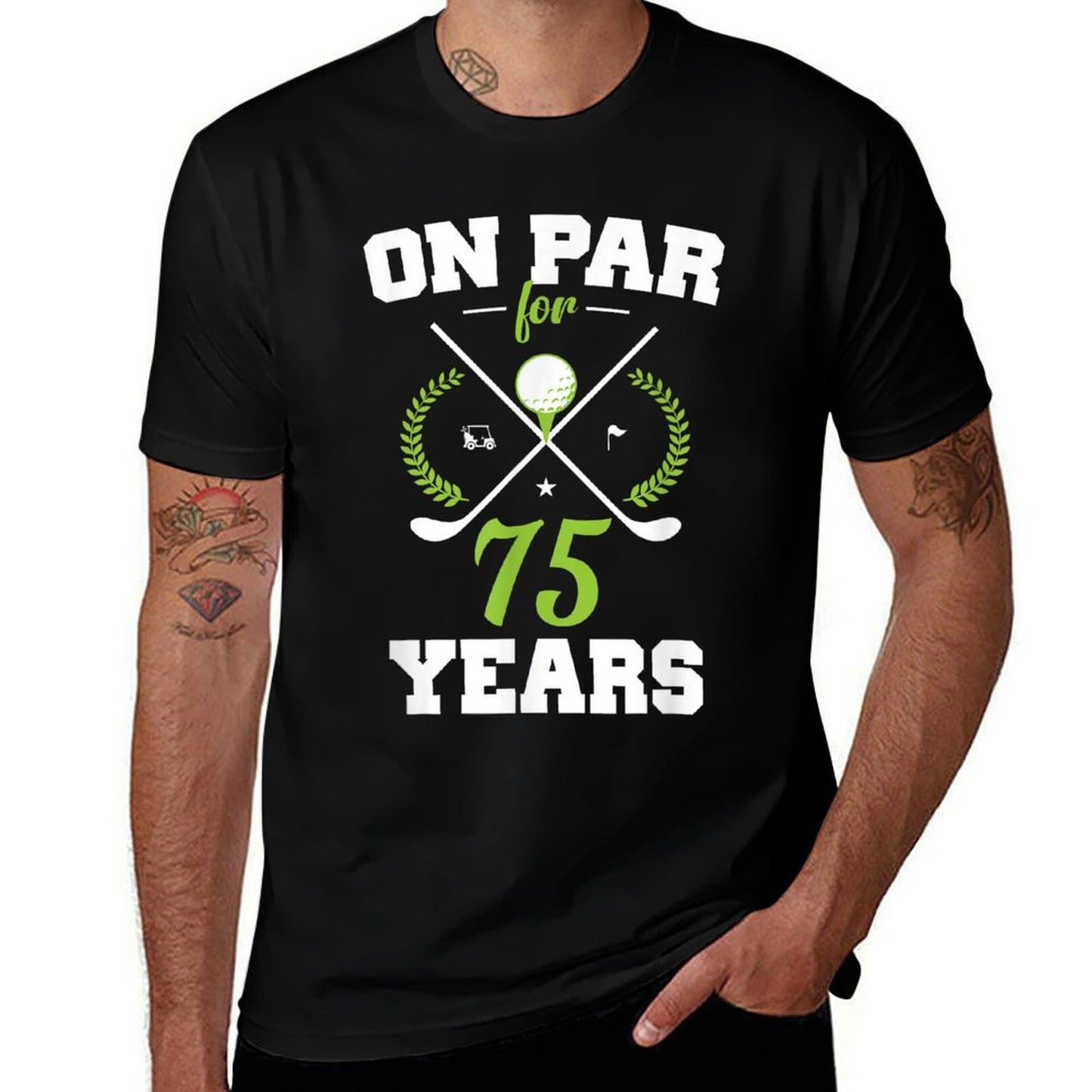 75 Years Old Happy 75th Birthday for Golfers Eco-friendly Material T-Shirt