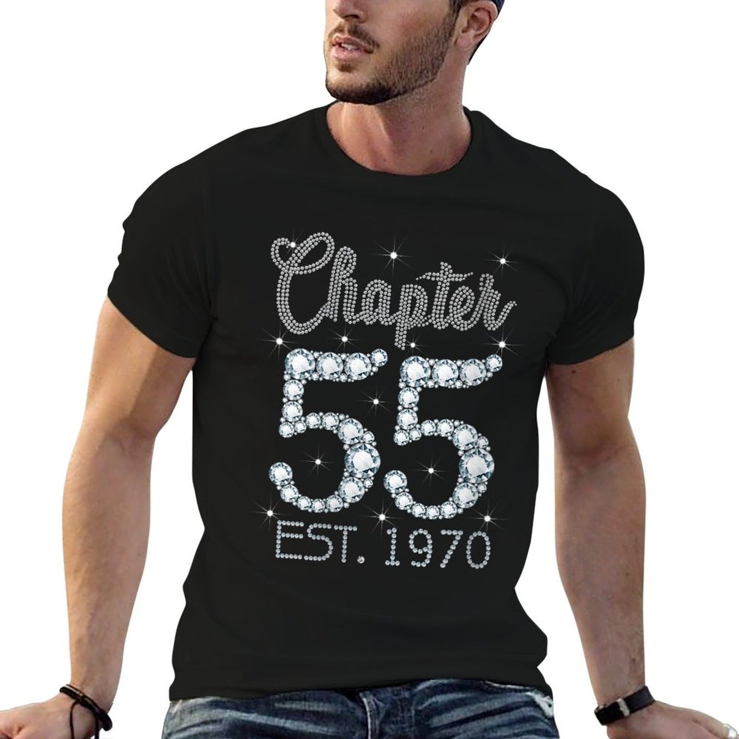 Womens Chapter 55 EST 1970 Happy 55Th Birthday Girl Gift For Her Cotton T-Shirt