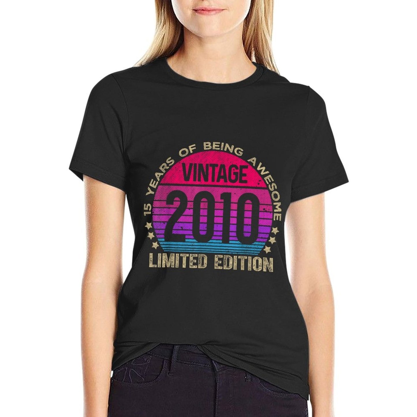 15 Year Old Gifts Limited Edition Vintage 15th Birthday Girl Cotton T-Shirt