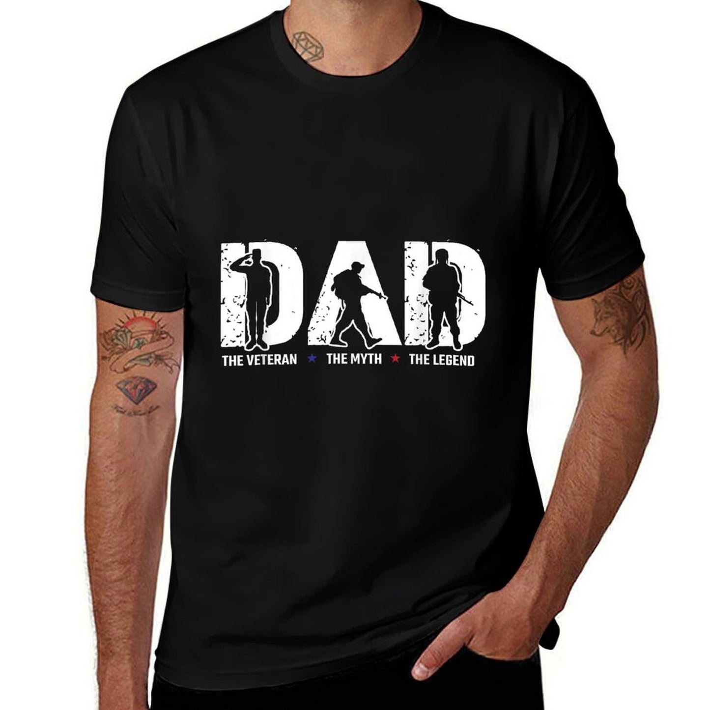 Veteran Dad The Myth Legend Cool Fathers Day Military Gifts Odor-resistant T-Shirt