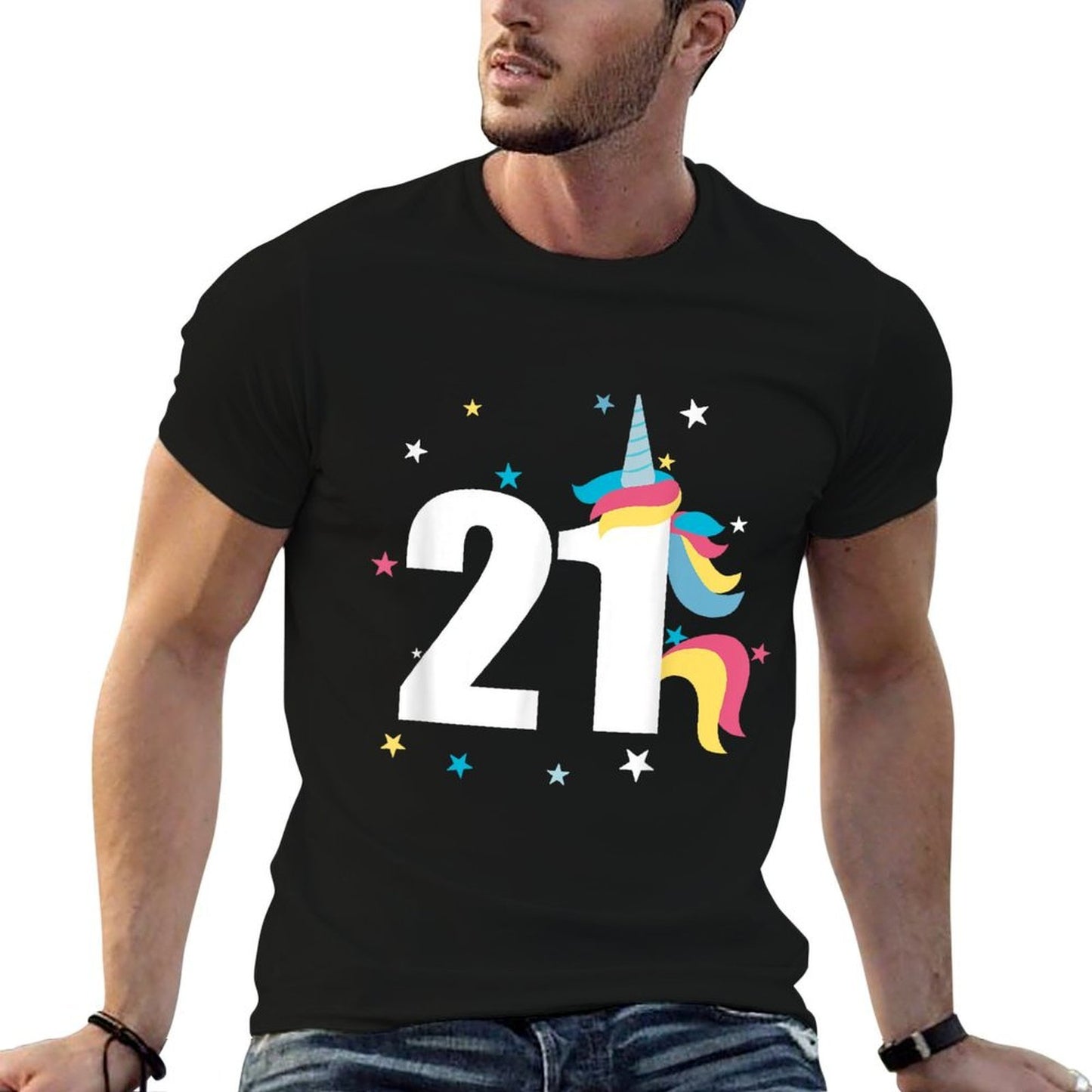 21st Birthday Unicorn 21 Years Old Birthday Gift Versatile T-Shirt