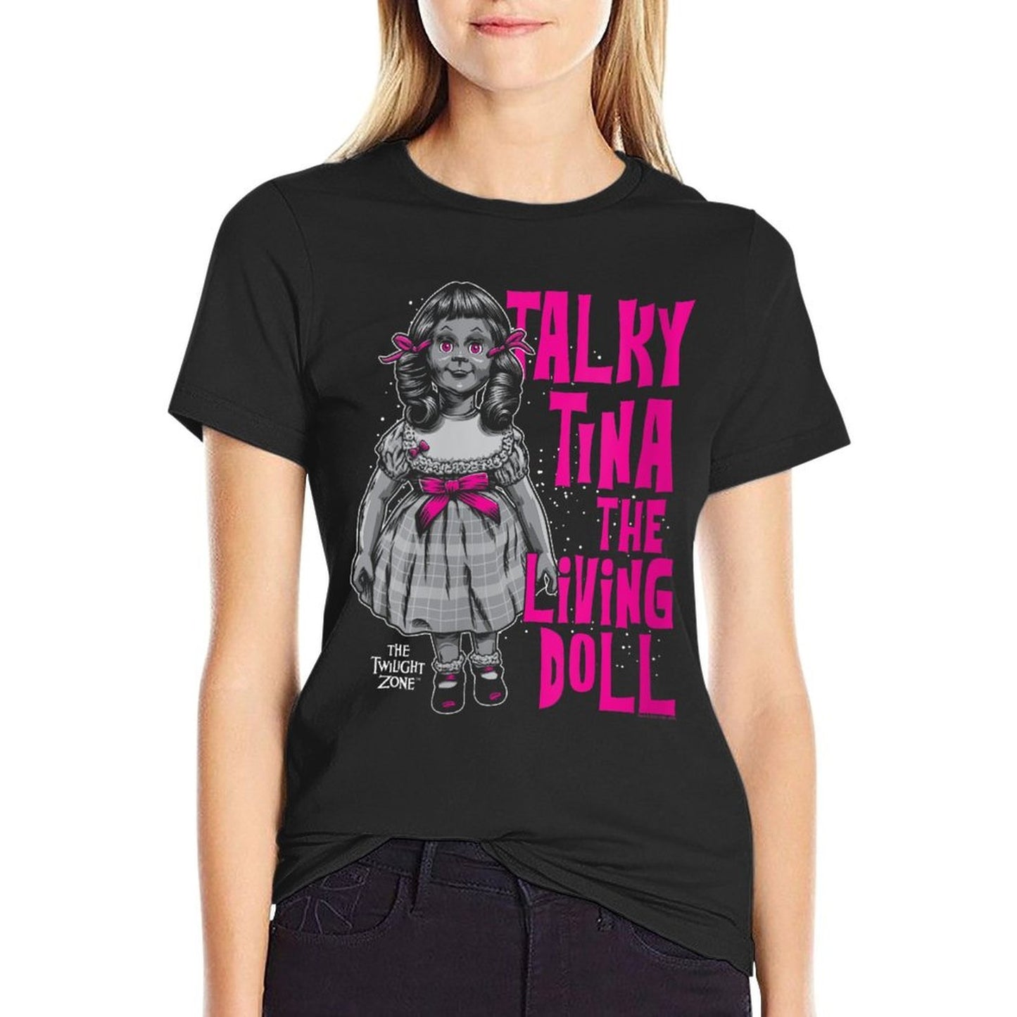 Womens The Twilight Zone Talky Tina Living Doll Retro TV Show Odor-resistant T-Shirt