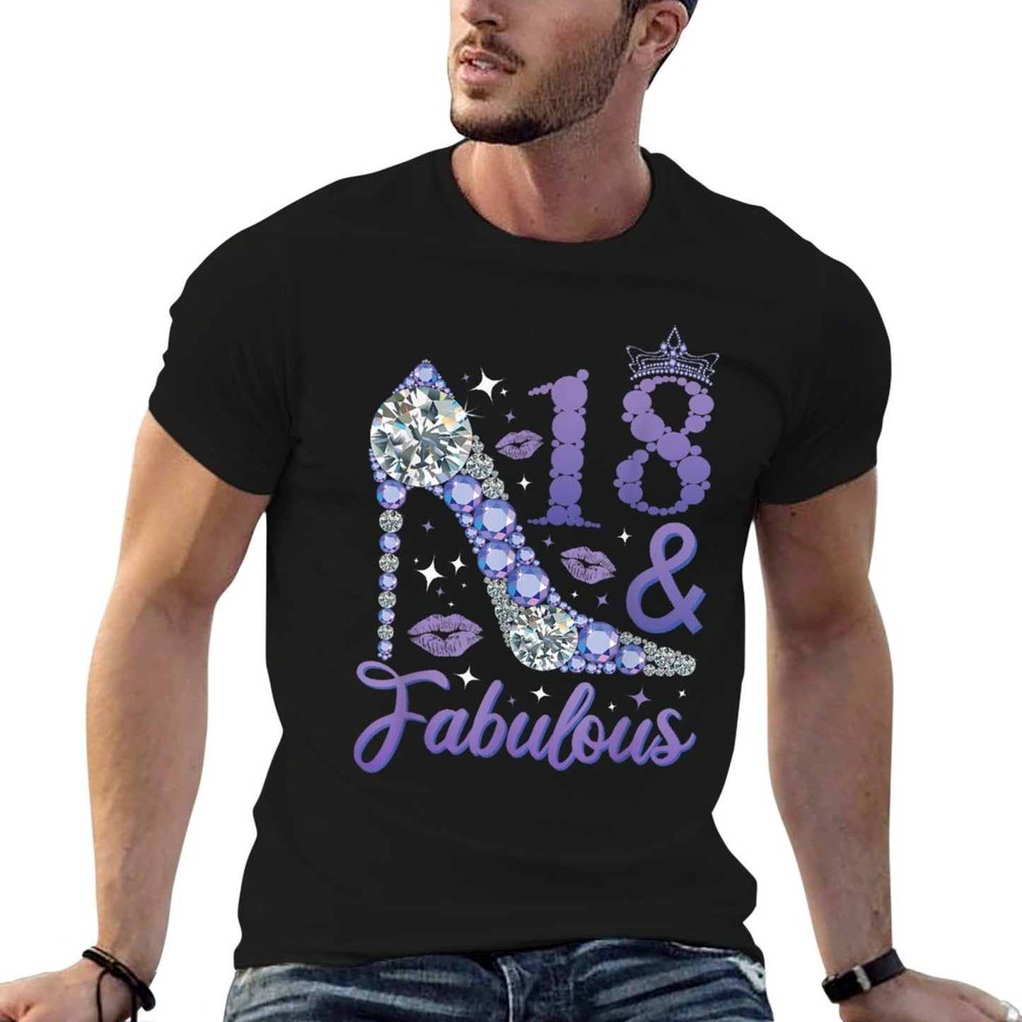 18 And Fabulous Stepping Into My 18th Birthday Eco-friendly Material T-Shirt