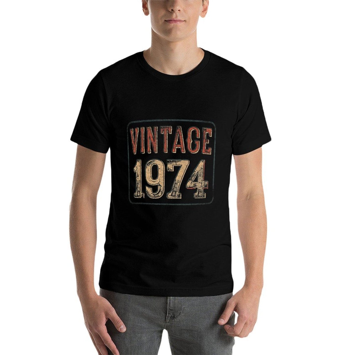 Vintage 1974 50th Birthday 50 Years Old Retro Men Women Odor-resistant T-Shirt