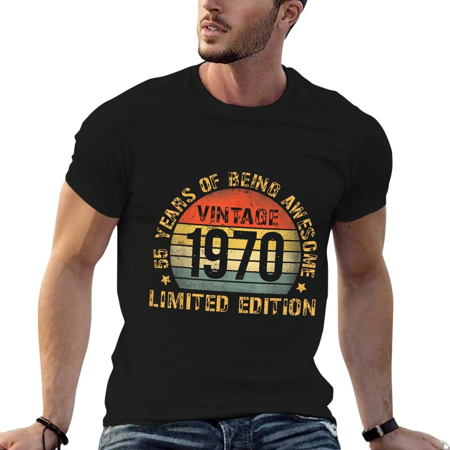 55 Year Birthday Decorations Men Gag 55yr 1970 55th Birthday Lightweight T-Shirt