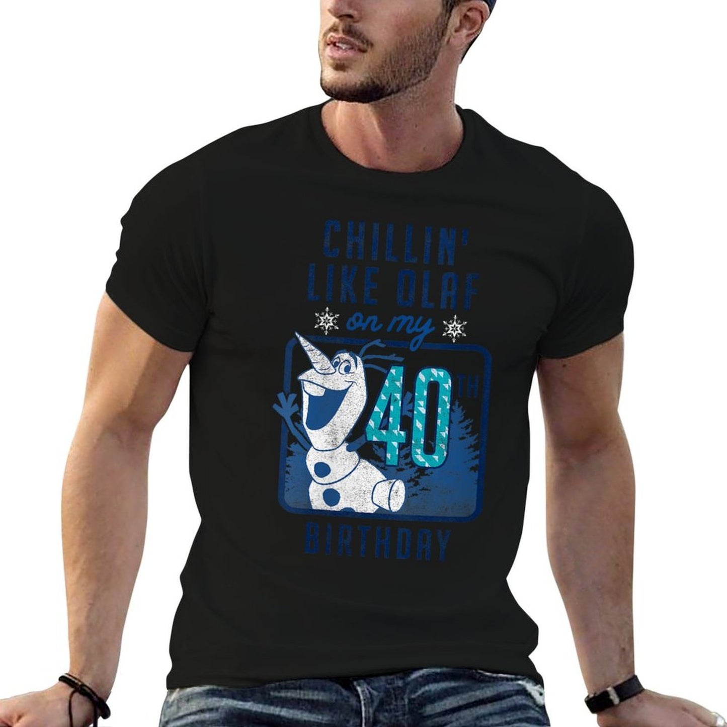 Womens Disney Frozen Chillin' Like Olaf On My 40th Birthday Soft T-Shirt