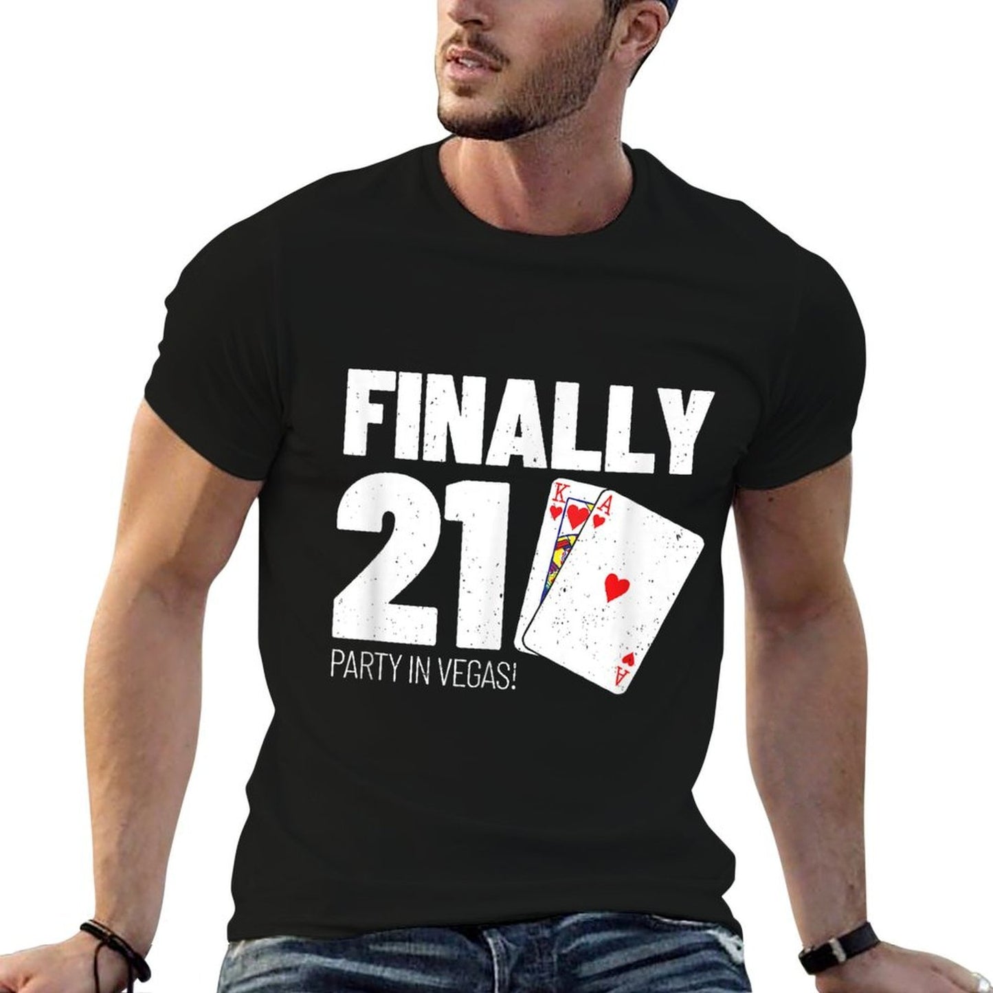 Vegas Birthday - Party in Las Vegas - Vegas 21st Birthday Trendy Pattern T-Shirt