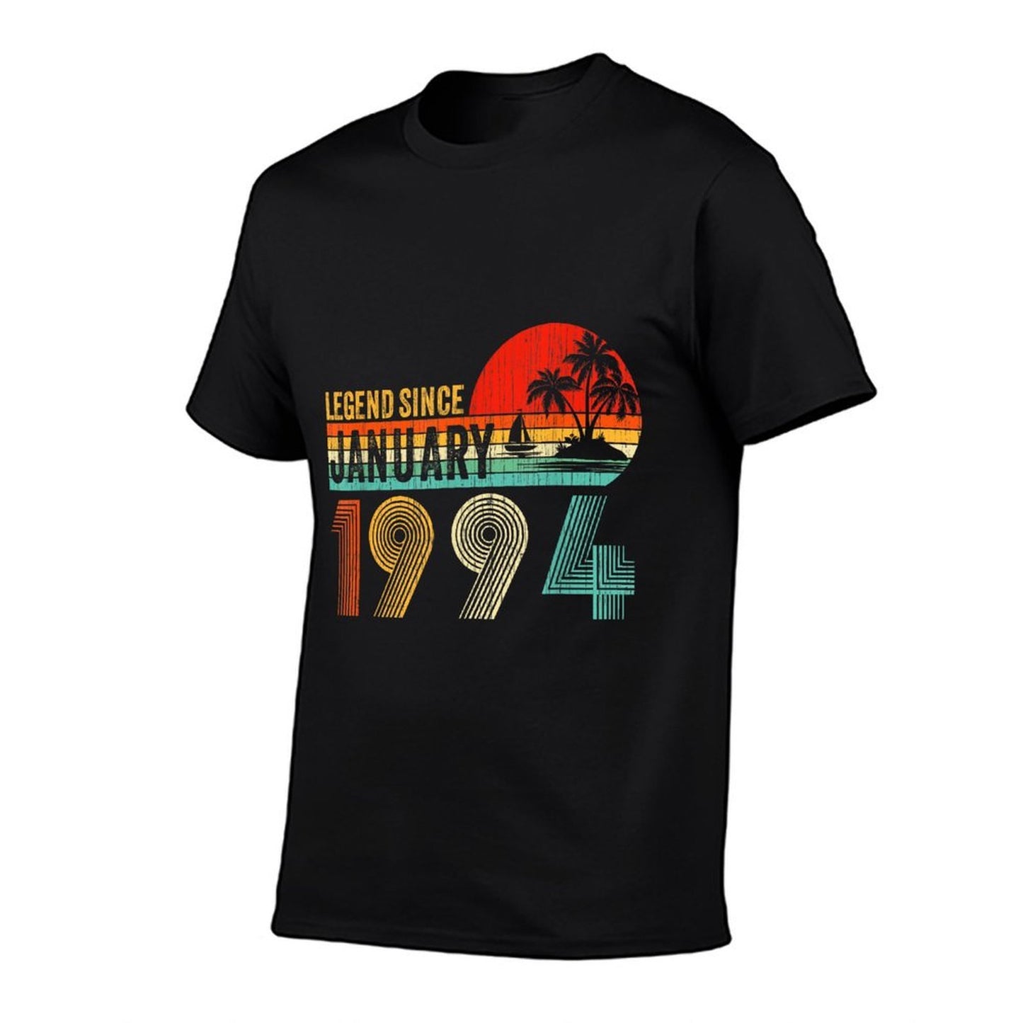 30 Year Old Legend Since January 1994 30th Birthday Retro Oversized Silhouette T-Shirt