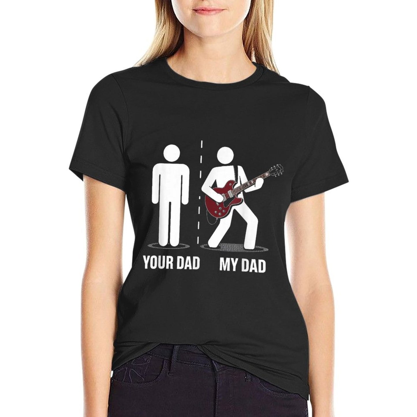 Your Dad My Dad Funny Father Music Guitar Player Humor Eco-friendly Material T-Shirt