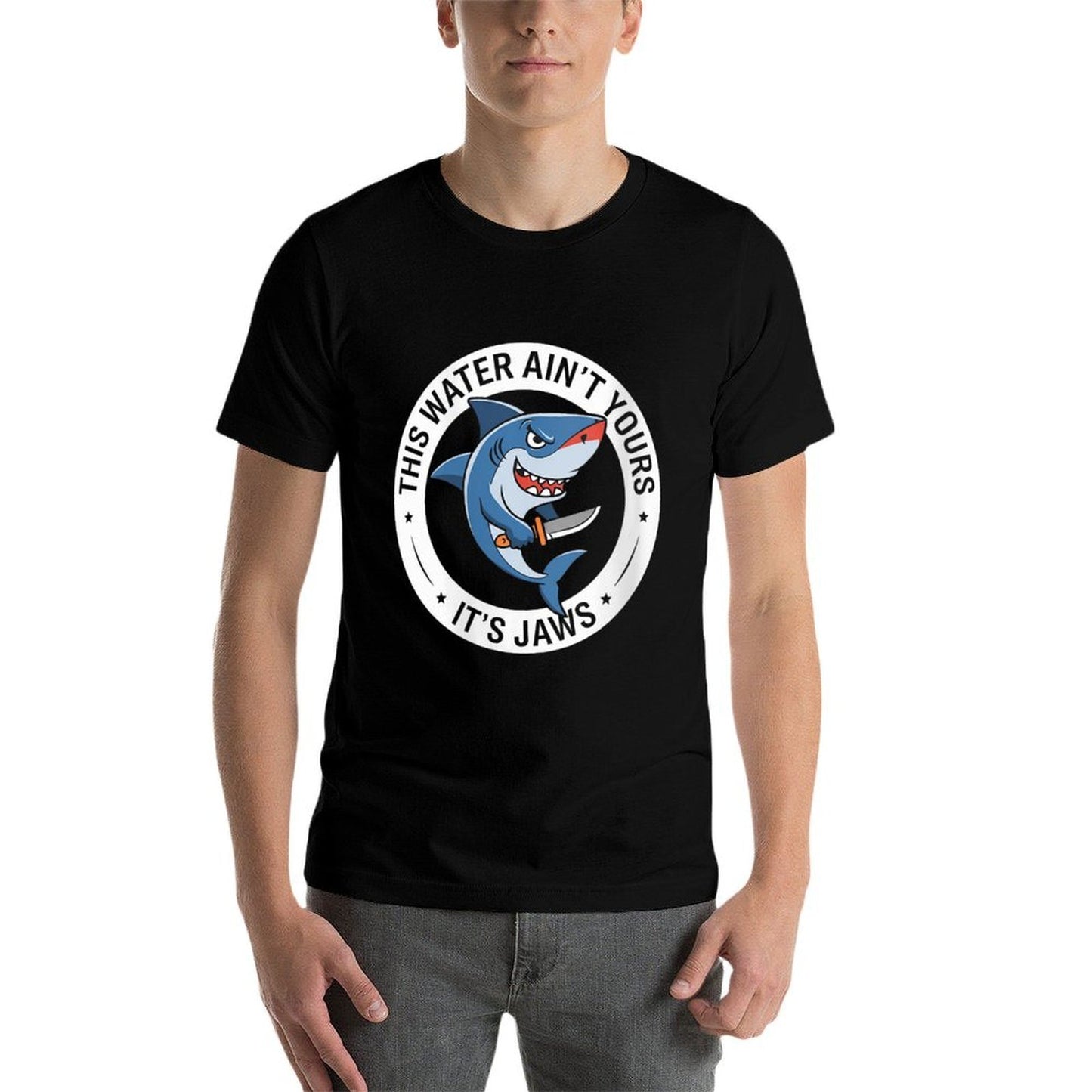 Womens Welcome To America's Gulf Funny Shark Vintage Beach Odor-resistant T-Shirt