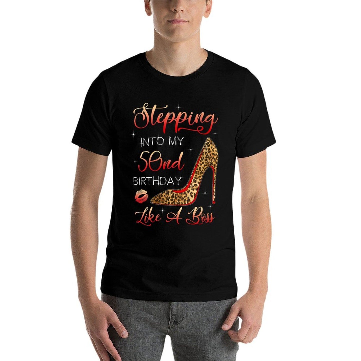 Womens Stepping Into My 50th Birthday Like A Boss Since 1971 Mother Fade-proof Color T-Shirt